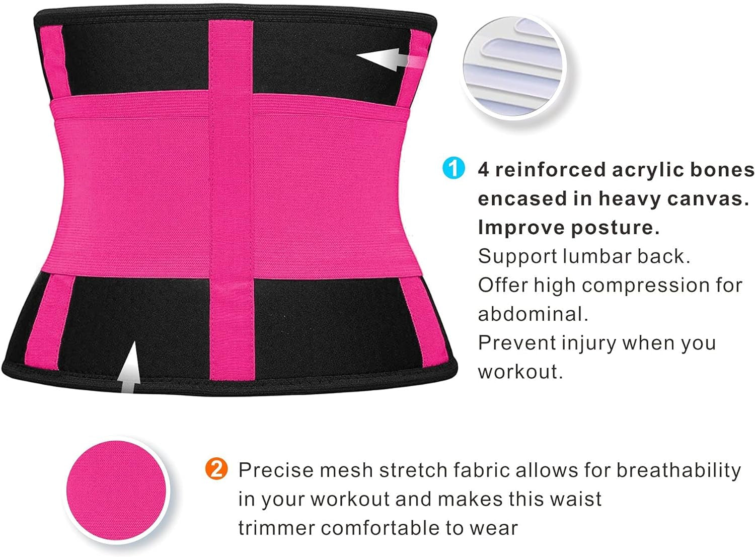 Women Waist Trainer Eraser Belt Tummy Control Waist Trimmer Slimming Belly Band Shaper