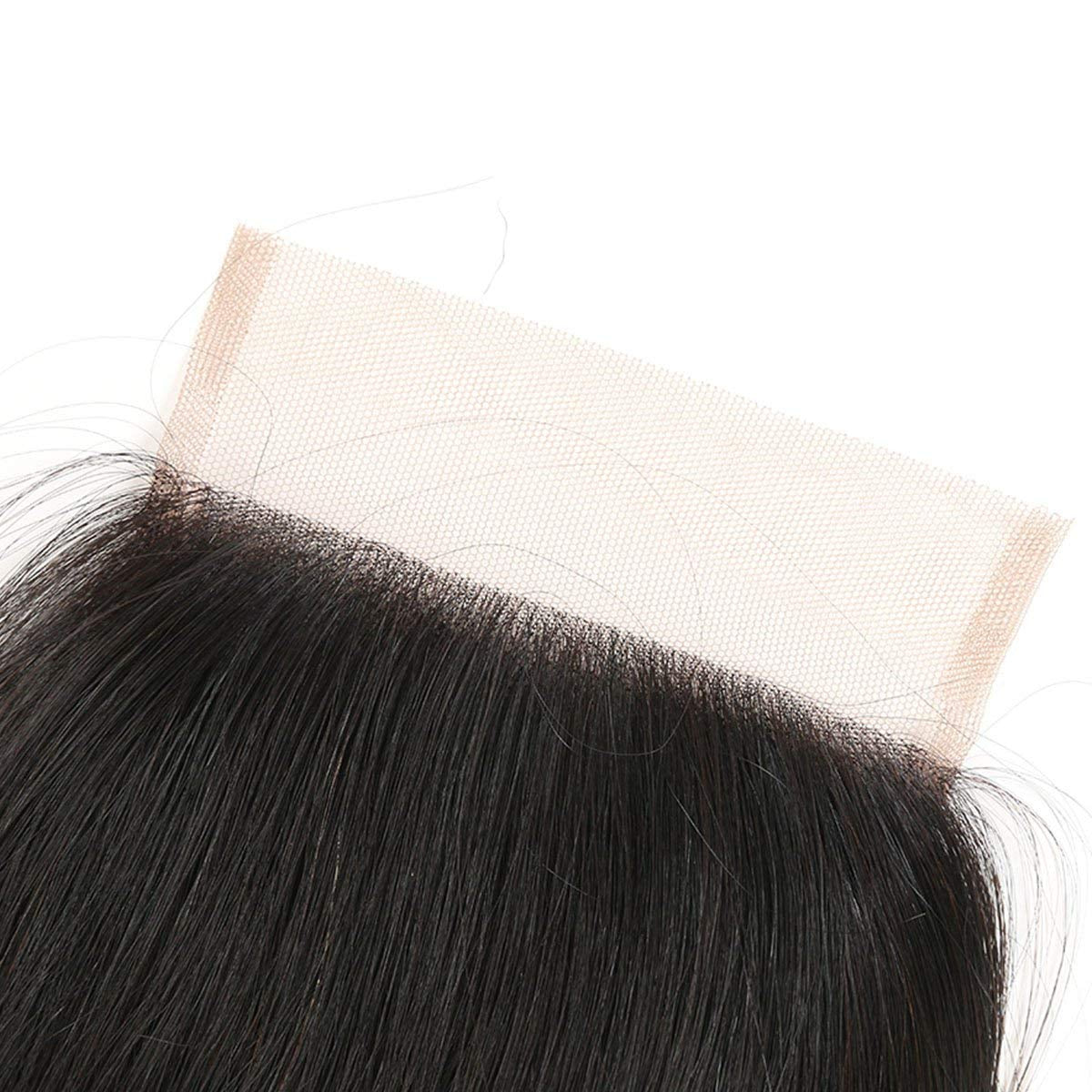 Straight Lace Closure Human Hair 4X4 HD Lace Closure 10 Inch Unprocessed Brazilian Virgin Hair Lace Frontal Free Part Closure 100% Human Hair Extensions for Black Women Pre Plucked Natural Black