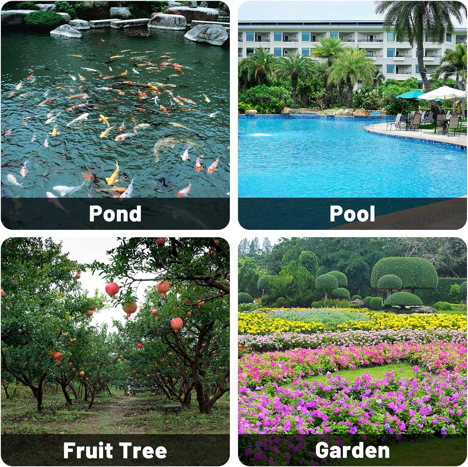 Pond Netting, 7' X 10' Pond Net Cover, Koi Pond Netting for Leaves, Heavy Duty Koi Pond Net Protecting Koi Fish from Herons, Stakes Included