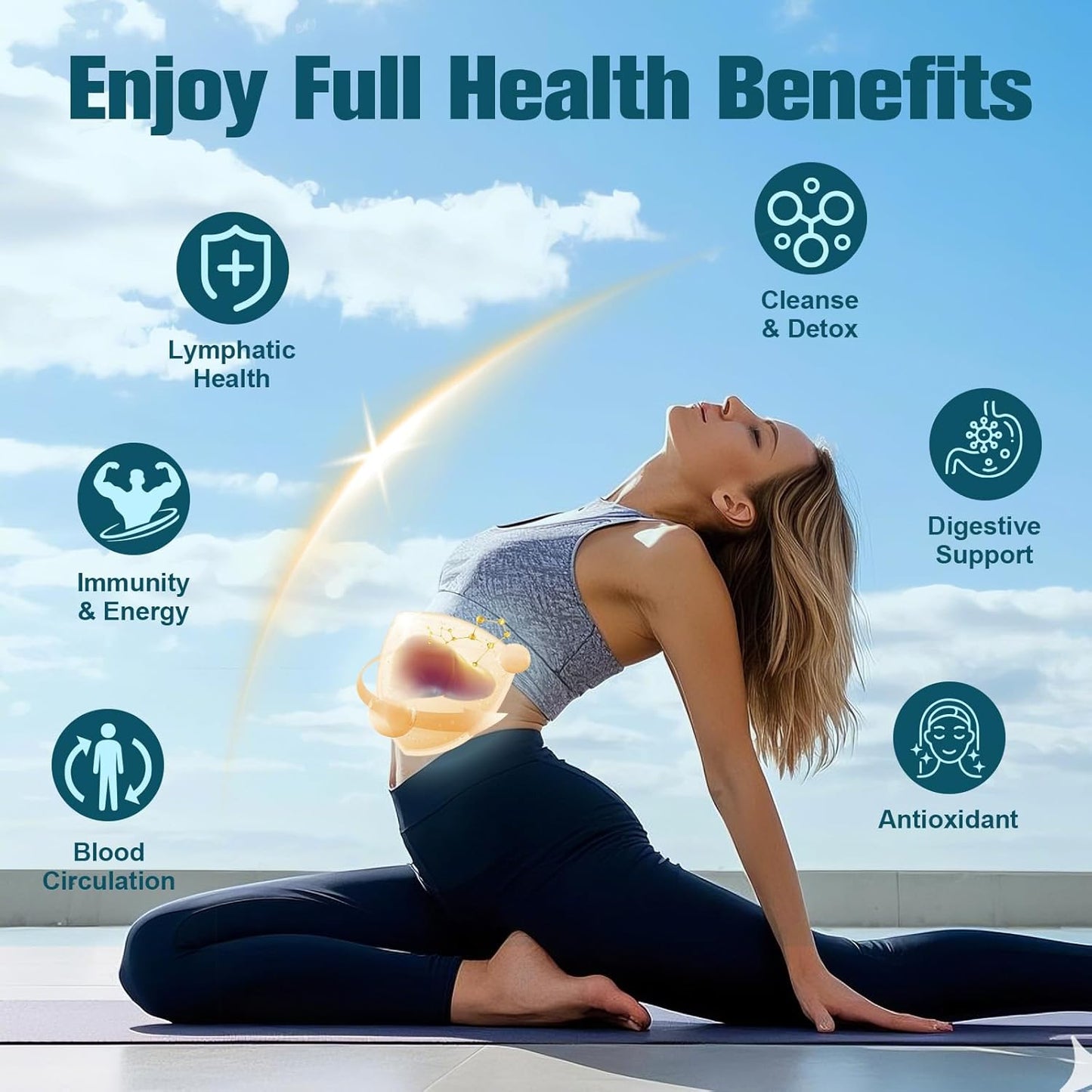 Liposomal Lymphatic Drainage Drops - 11 in 1 Organic Lymphatic Drainage Supplement with Burdock Root, Echinacea, Elderberry, Calendula, Cleavers Herb, Dandelion Supports Lymphatic Health 2 FL.OZ TLBH