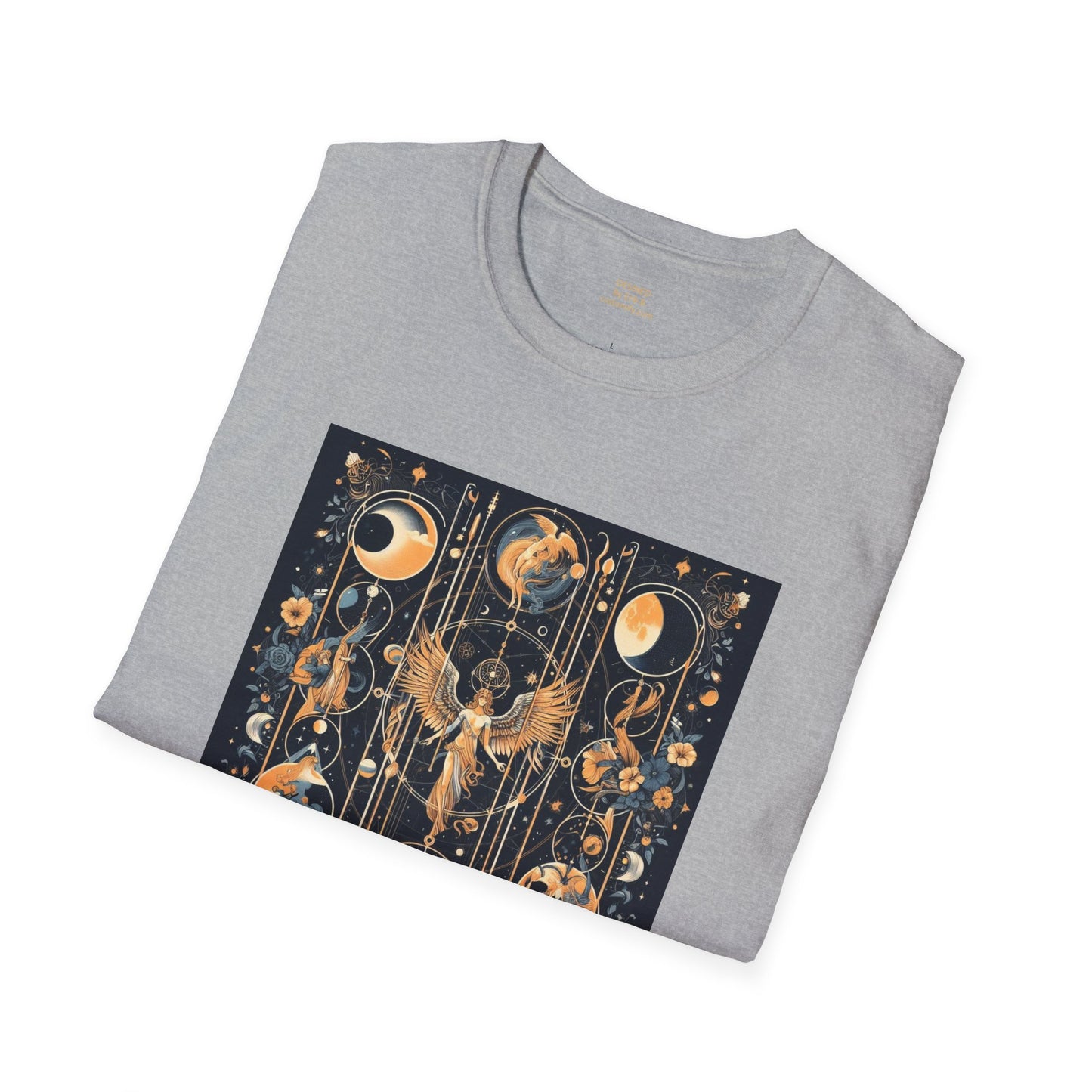 Celestial tarot design By Erik B. Unisex Softstyle T-Shirt