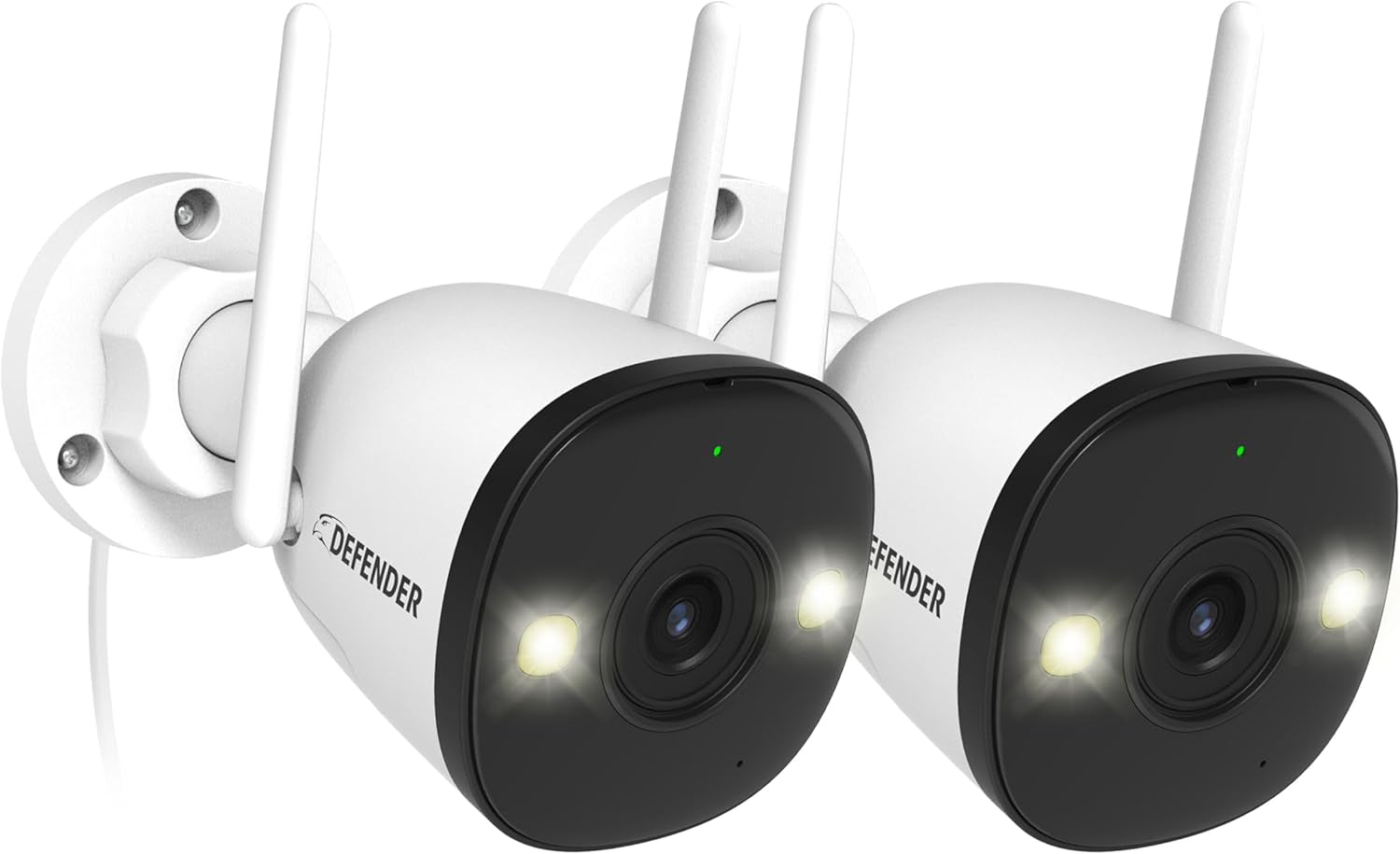 AI Powered Guard Pro 4K 8MP Wifi 6, Plug & Play Outdoor Home Security Camera, Smart AI Human/Vehicle Detection, Bluetooth, Color Night Vision, Two-Way Talk, IP67 Rated, 2 Pack