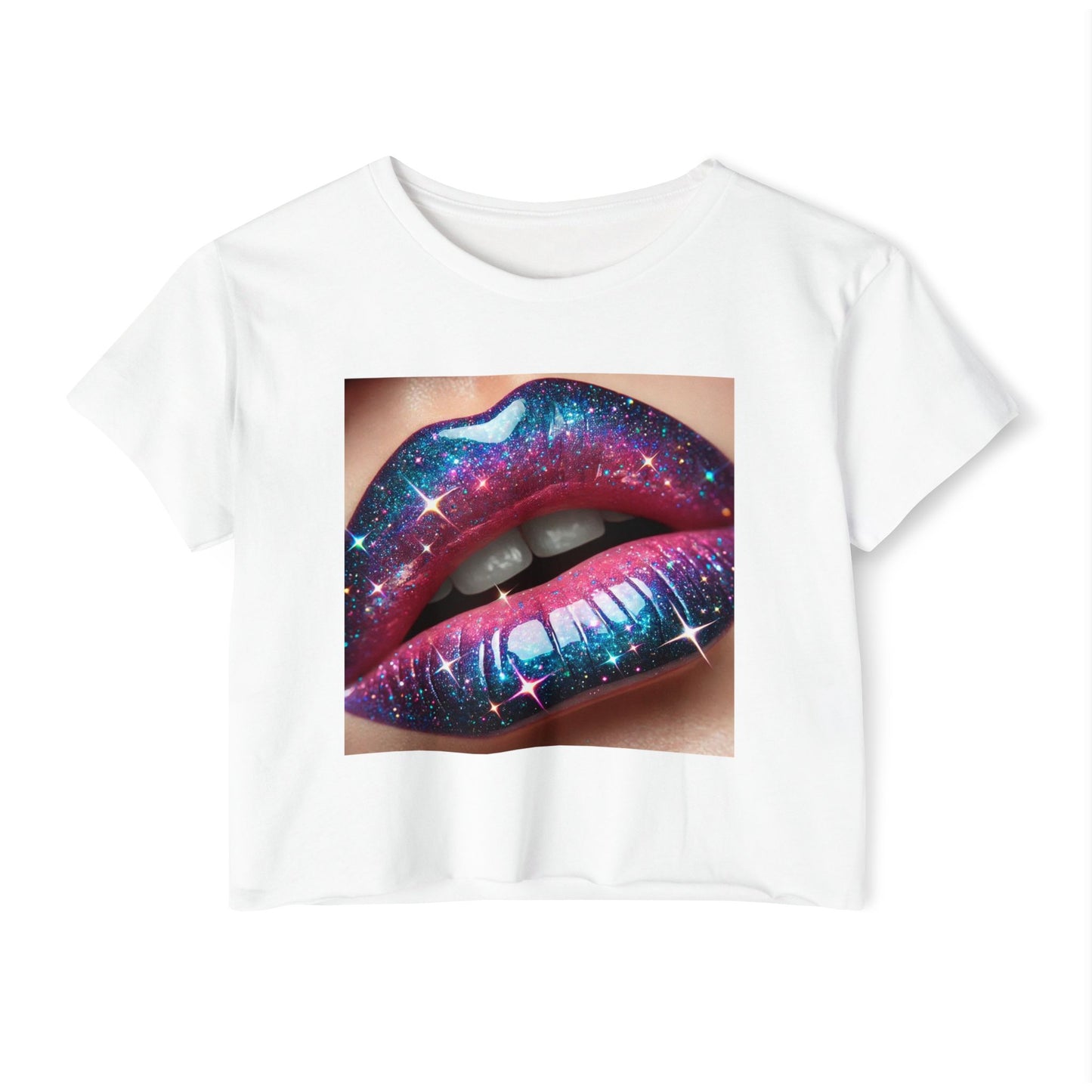 GALAXY LIP GLOSS Women's Festival Crop Top