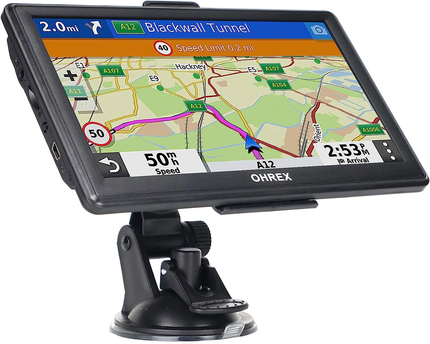 N800 GPS Navigator for Car with Bluetooth, 7” Truck GPS Commercial Drivers, 2025 Maps (Free Lifetime Updates), Semi Trucker GPS Navigation Systems, Custom Truck Routing TRUCK DRIVER