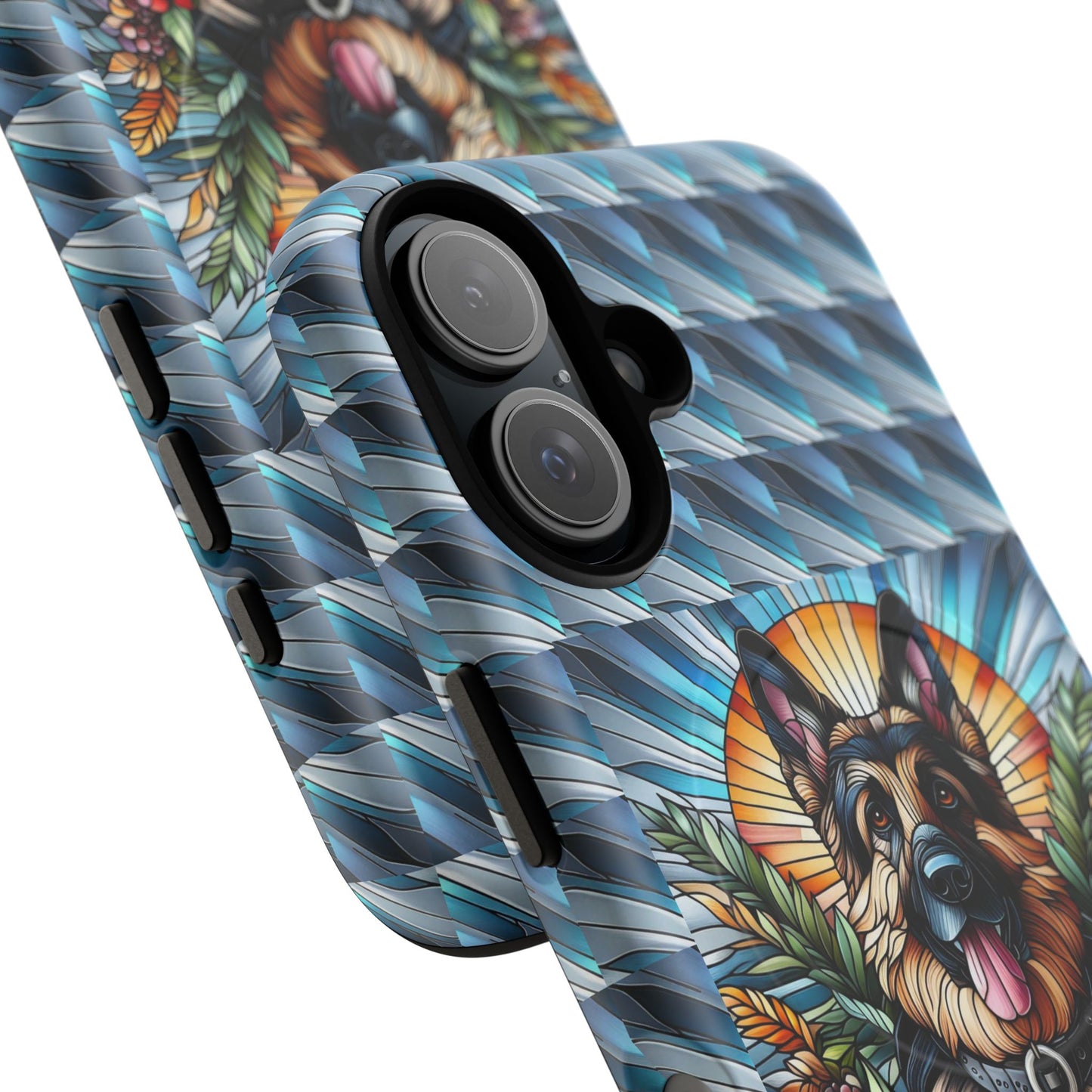 German Shepherd Stained Glass Tough Magnetic Cases