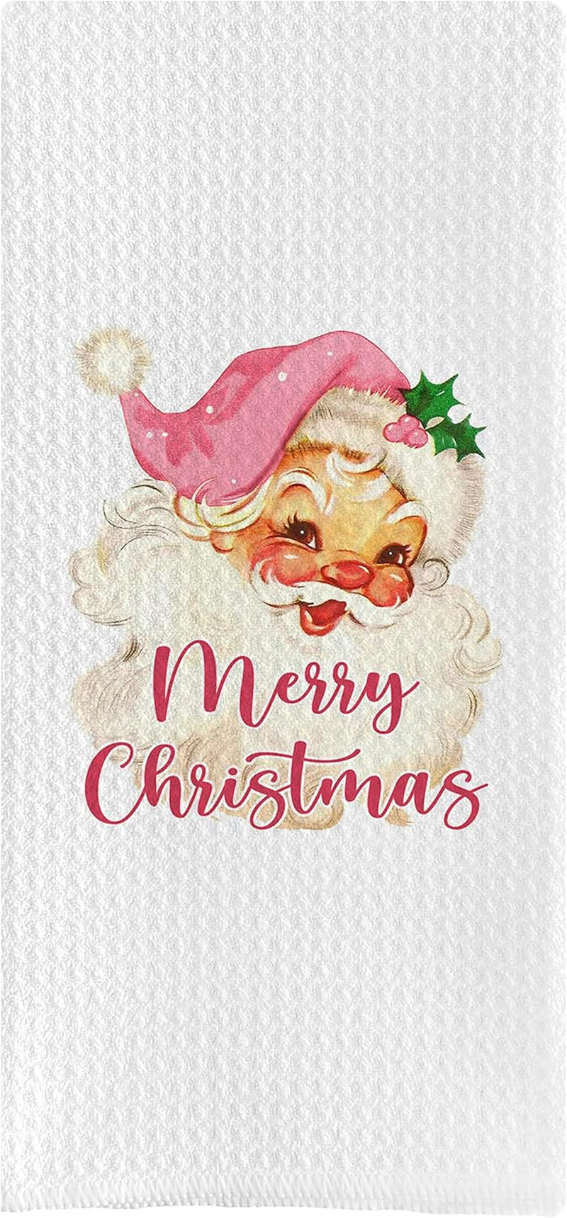 Pink Christmas Kitchen Towels,Pink Christmas Hand Towels,Pink Santa Christmas Towels,Pink Christmas Kitchen Decor,Christmas Bathroom Decor,Pink Merry Christmas Decor,16X24