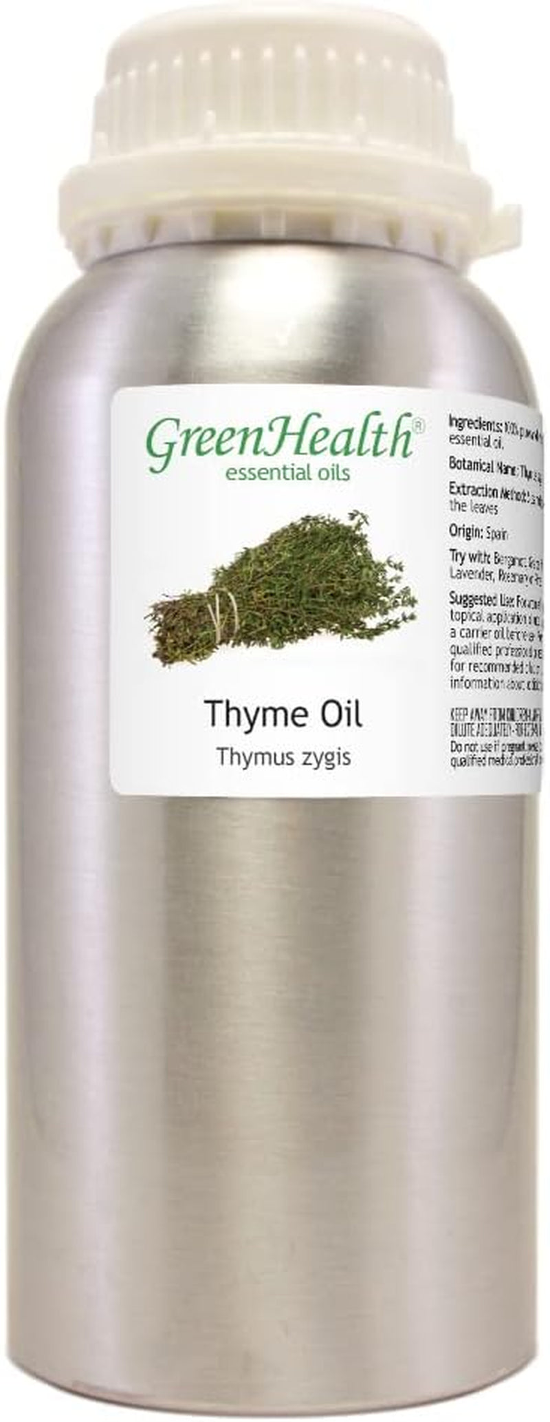 16 Fl Oz - Peppermint Essential Oil (Mentha Piperita) - 100% Pure & Uncut - Aluminum Bottle - TLBH