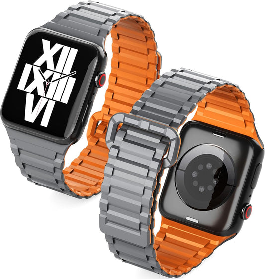 Smartwatch Bands Compatible with Apple Watch Band 49Mm 45Mm 44Mm 42Mm 41Mm 40Mm 38Mm for Men Women, Sport Nylon Band, Silicone Watch Band, Magnetic Strap for Iwatch Ultra Series 8/SE/7/6/5/4/3/2/1
