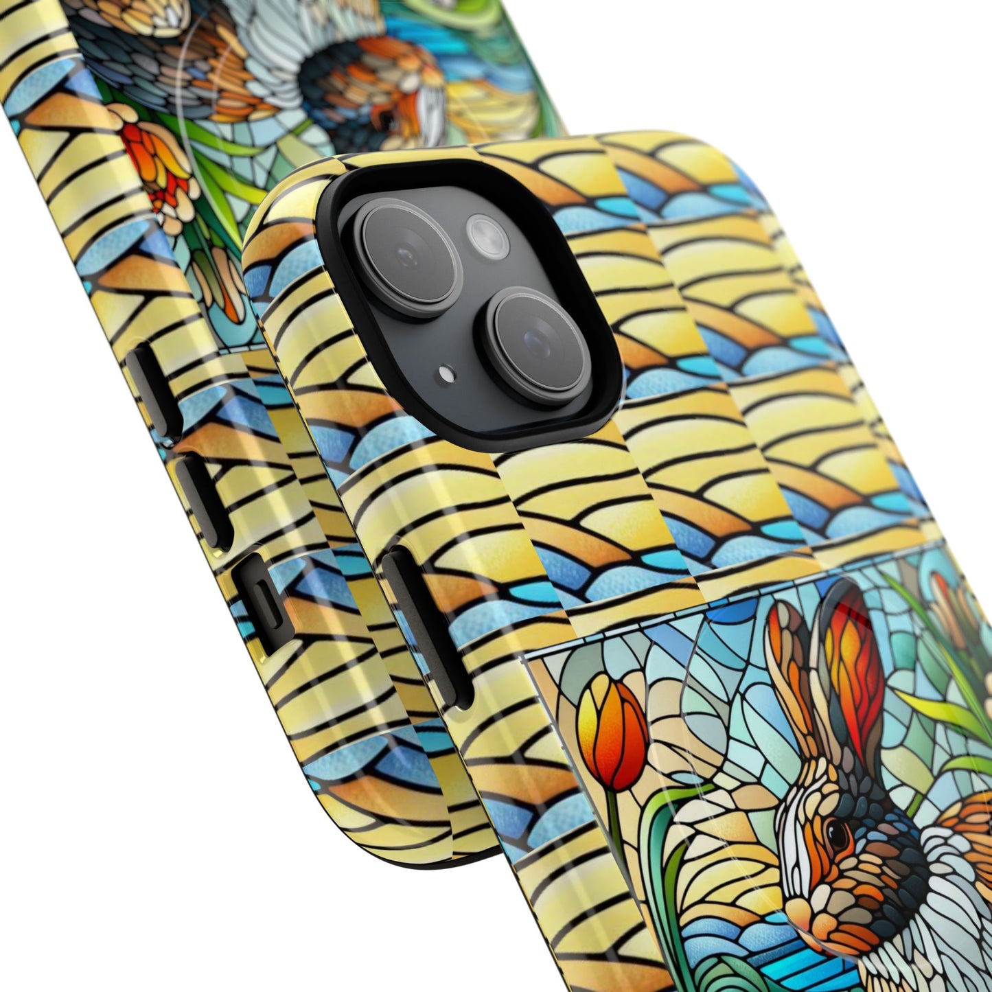 Dutch Rabbit Animal Stained Glass Design Tough Magnetic Cases