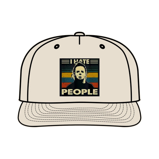 Michael Myers I Hate People Vintage Print  Surf Cap