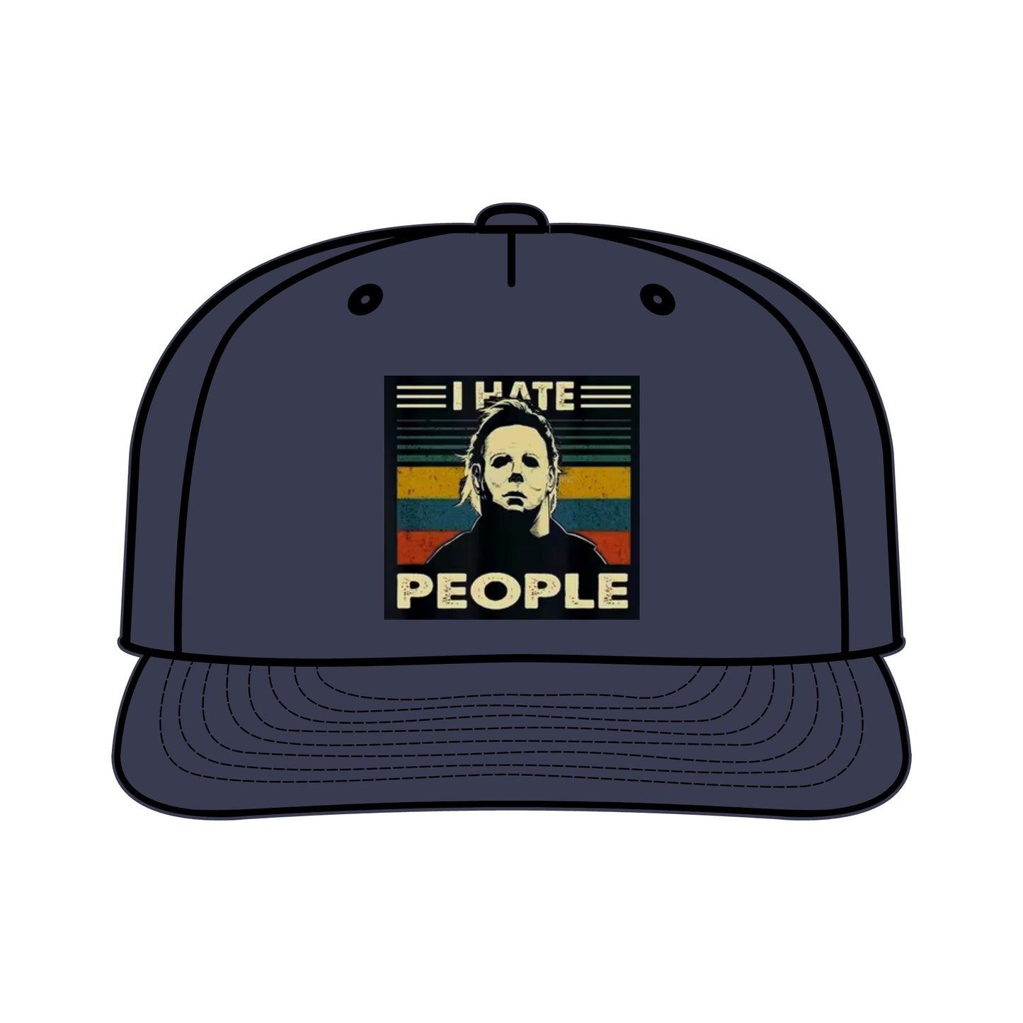 Michael Myers I Hate People Vintage Print  Surf Cap