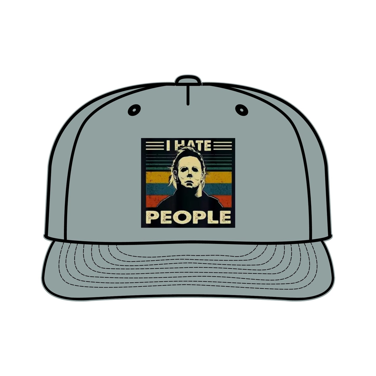 Michael Myers I Hate People Vintage Print  Surf Cap