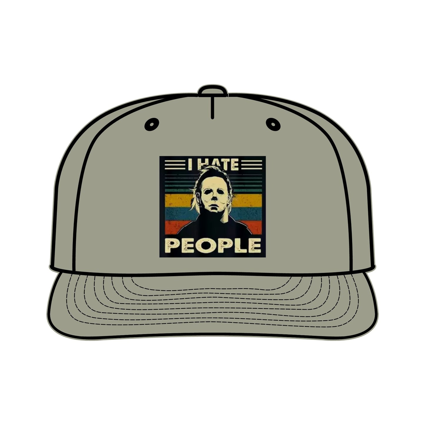 Michael Myers I Hate People Vintage Print  Surf Cap