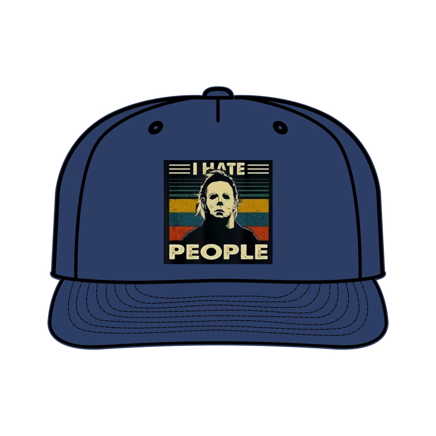 Michael Myers I Hate People Vintage Print  Surf Cap