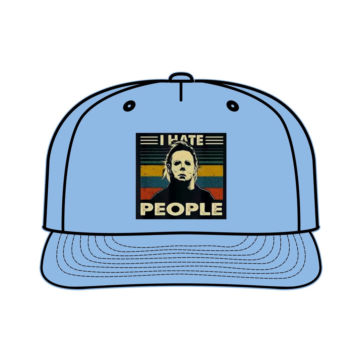 Michael Myers I Hate People Vintage Print  Surf Cap