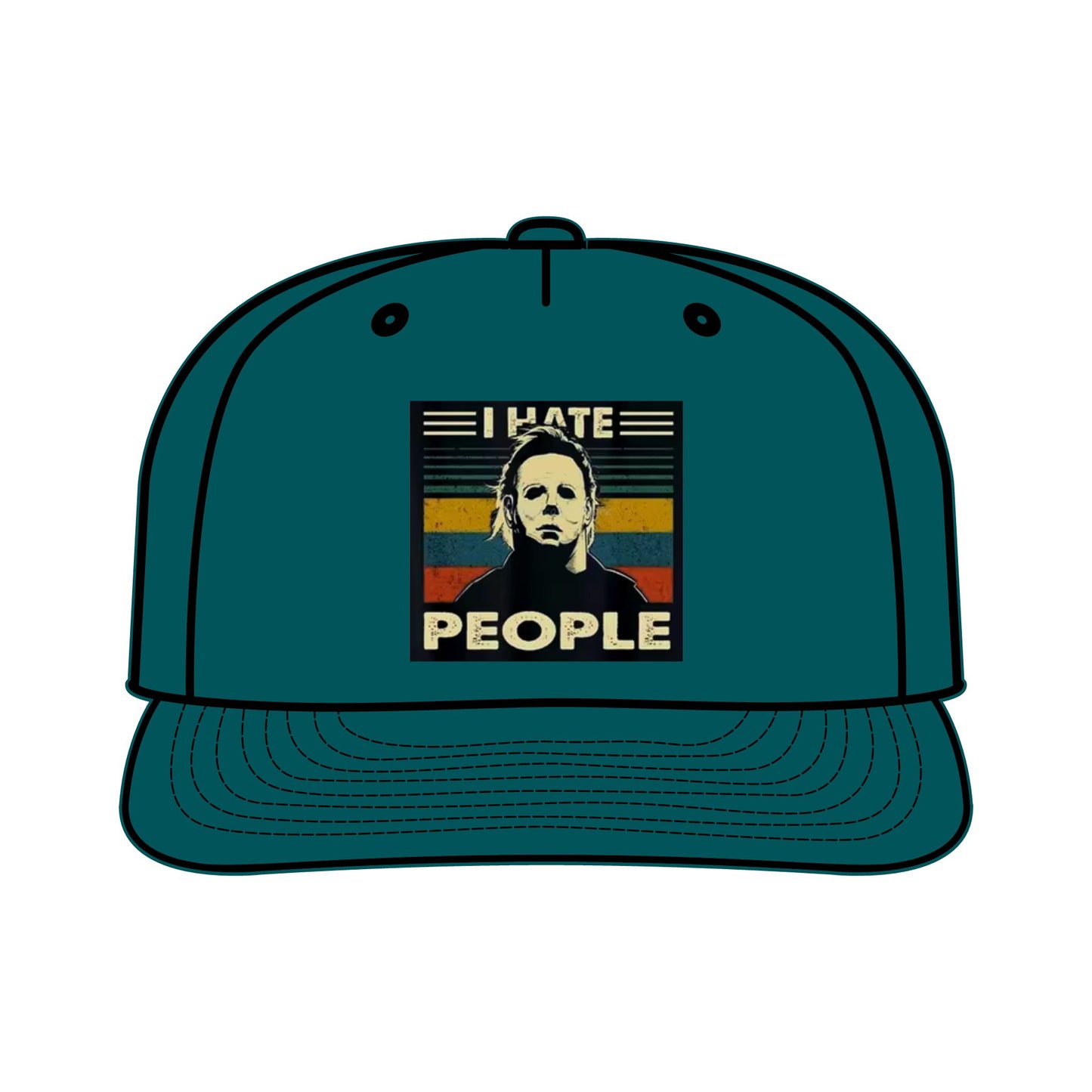 Michael Myers I Hate People Vintage Print  Surf Cap