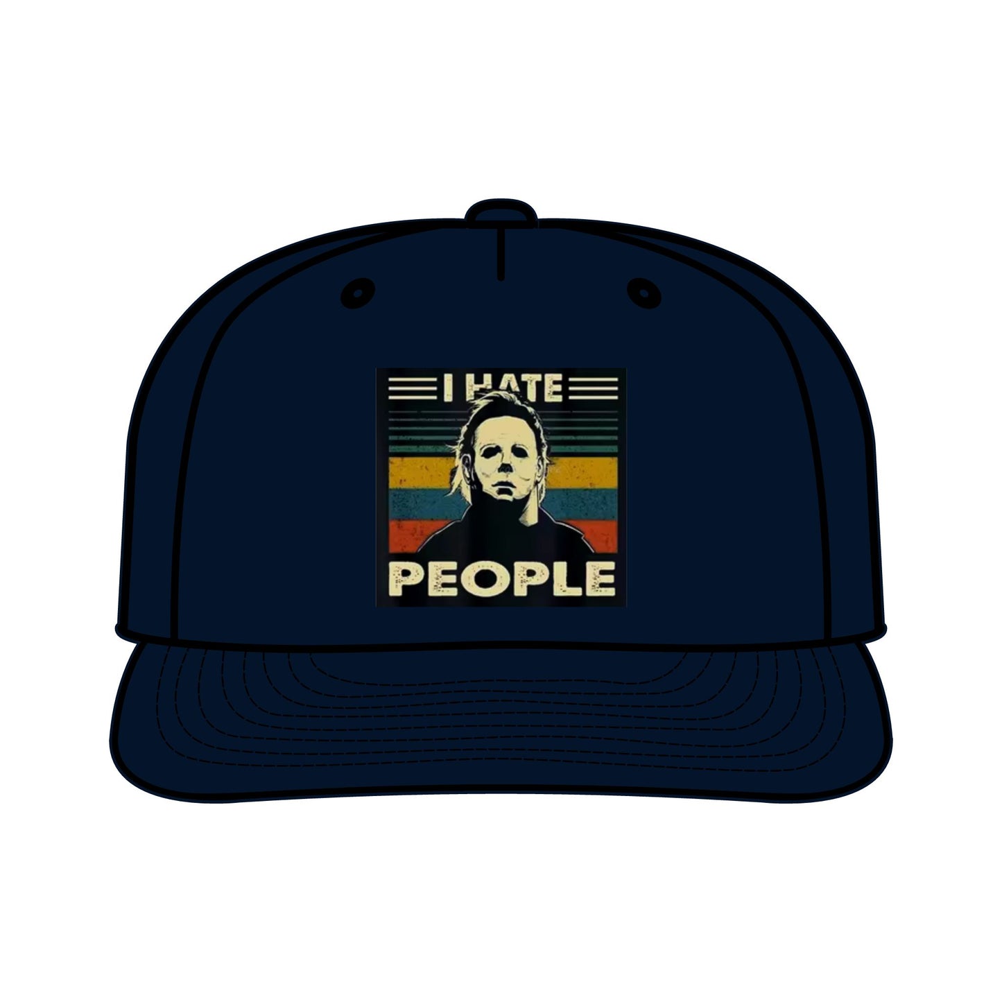 Michael Myers I Hate People Vintage Print  Surf Cap