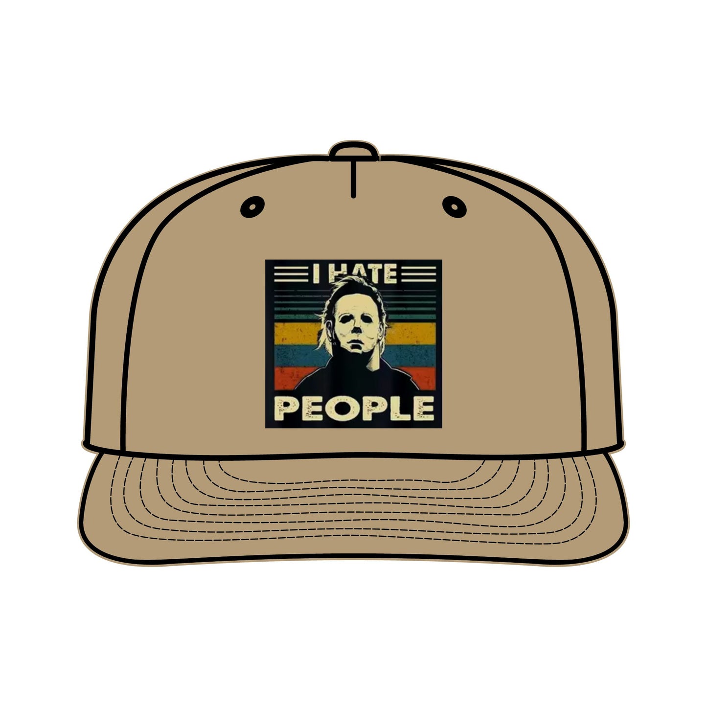 Michael Myers I Hate People Vintage Print  Surf Cap