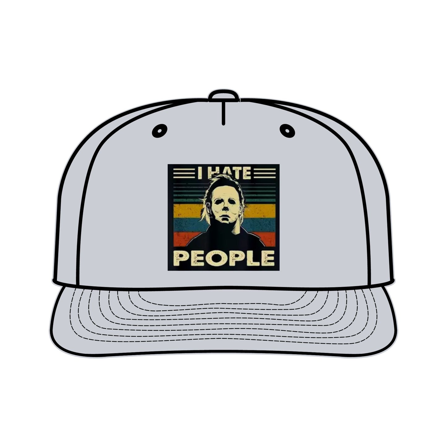 Michael Myers I Hate People Vintage Print  Surf Cap