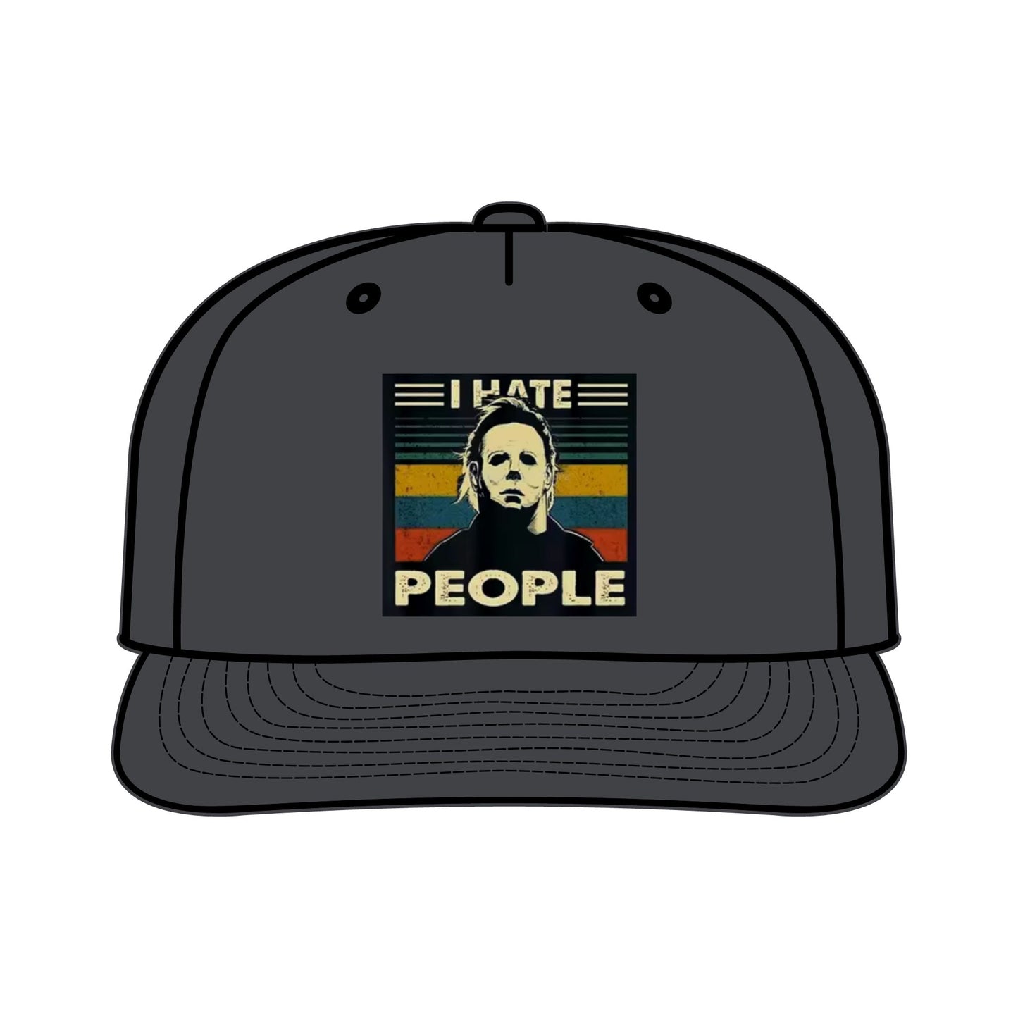 Michael Myers I Hate People Vintage Print  Surf Cap