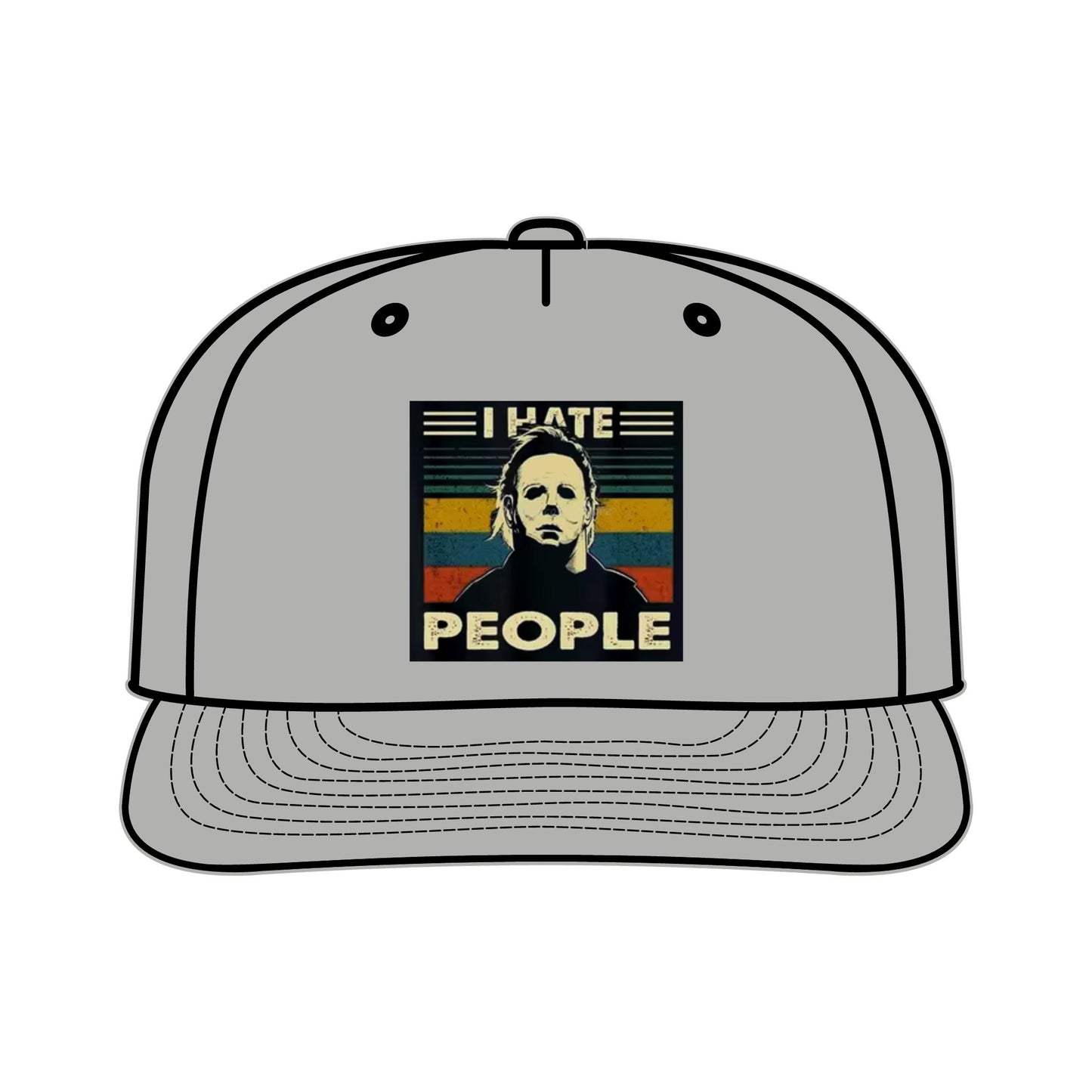 Michael Myers I Hate People Vintage Print  Surf Cap