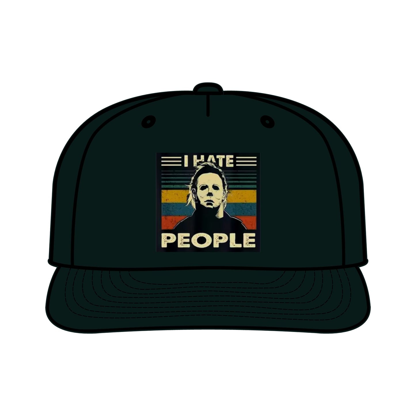 Michael Myers I Hate People Vintage Print  Surf Cap