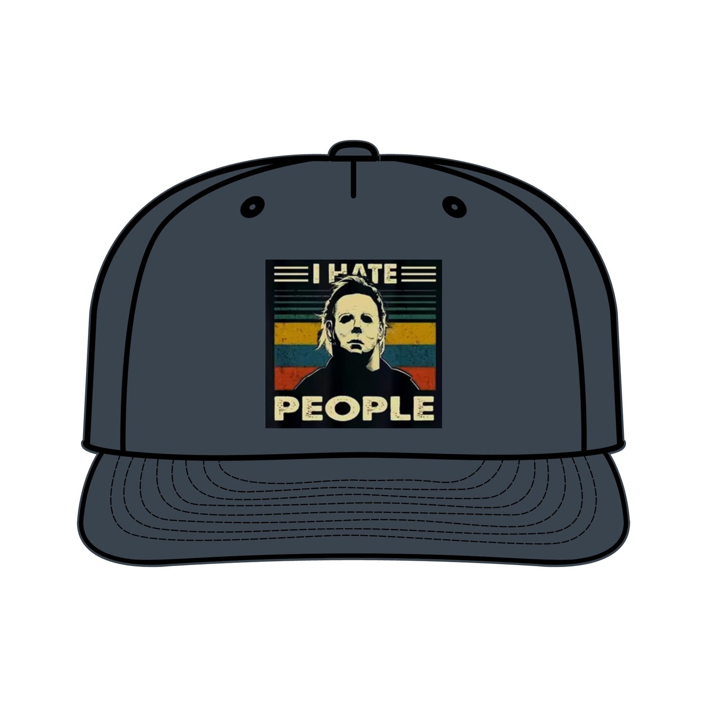 Michael Myers I Hate People Vintage Print  Surf Cap