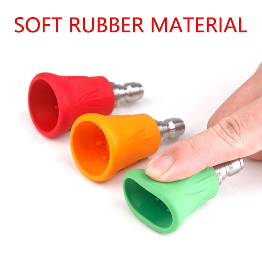 Pressure Washer Water Gun Nozzle Guard Power Washer Nozzle Tips Splash Proof Stainless Steel Nozzle 1/4" Quick Connect