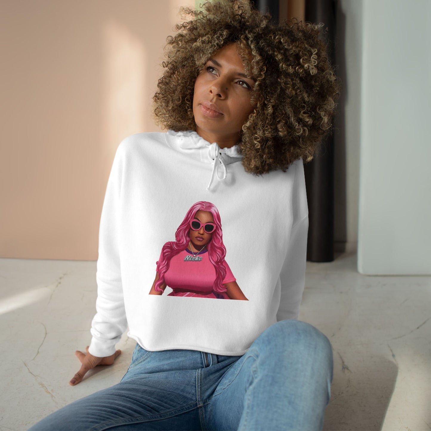 Nicki Minaj HIP HOP Bussin' Boujee CEO Clout Dank Delulu Crop Hoodie