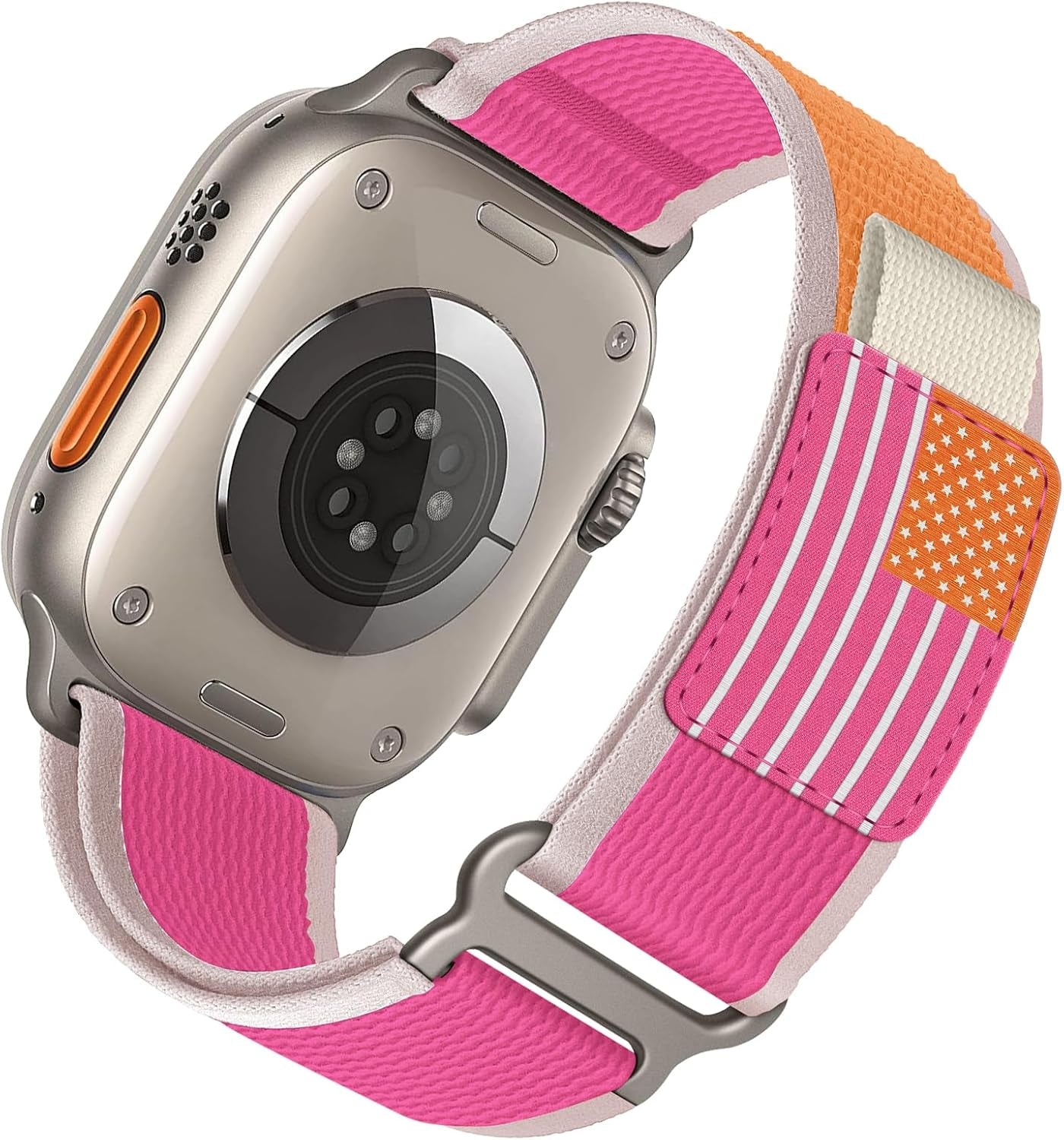 Trail Loop Nylon Band - Compatible with Apple Watch Ultra 2 Band 49Mm 46Mm 45Mm 44Mm 42Mm 41Mm 40Mm 38Mm Men Women,Rugged Braided Elastic Weave Sport Strap for Iwatch Ultra Series 10/9/8/7/6/SE/5/4/3