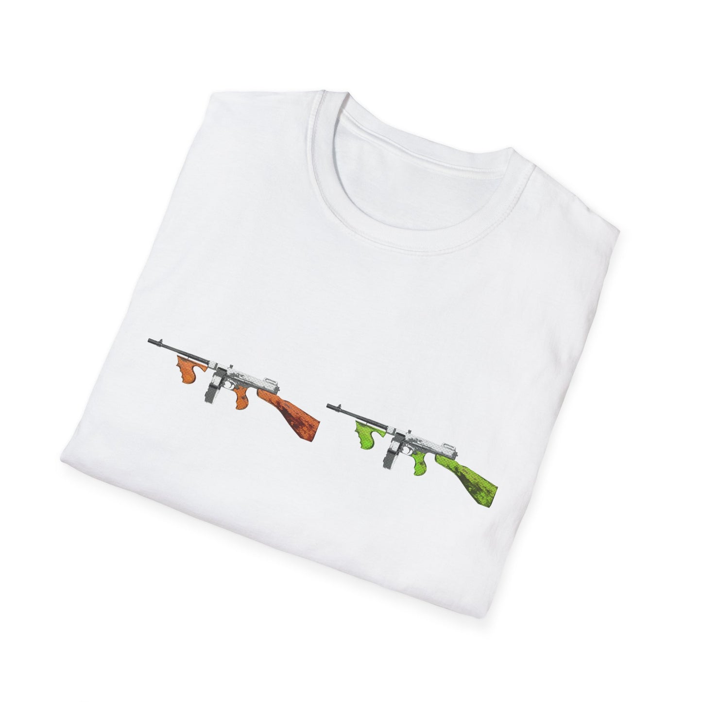 Thompson submachine gun TOMMY GUN M1928  POP ART Unisex Softstyle T-Shirt