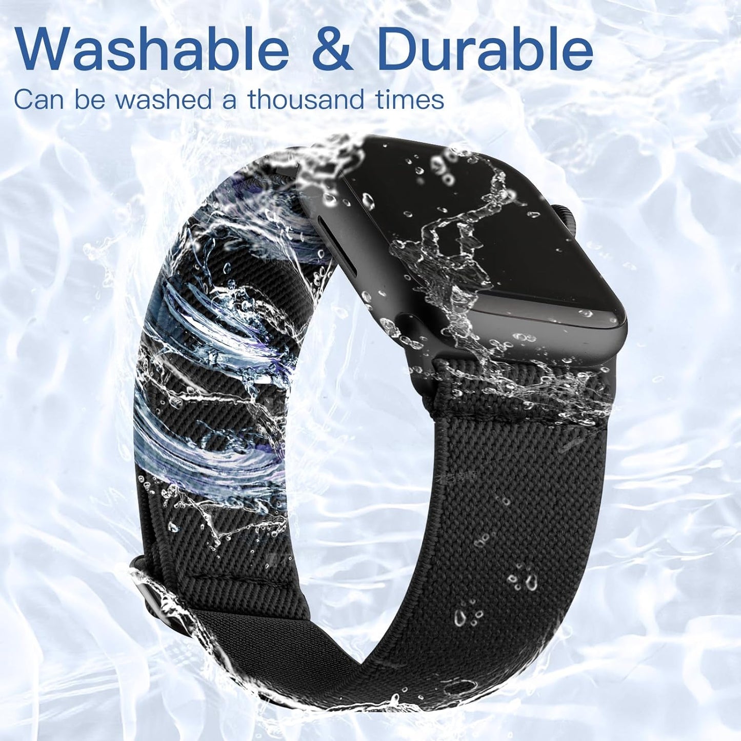 Stretchy Solo Loop Compatible with Apple Watch Band 44Mm 40Mm 41Mm 45Mm 38Mm 49Mm 42Mm for Women Men, Soft Nylon Elastic Braided Sport Strap for Iwatch Series 9 8 7 6 5 4 3 2 1 SE Ultra 2 Ultra