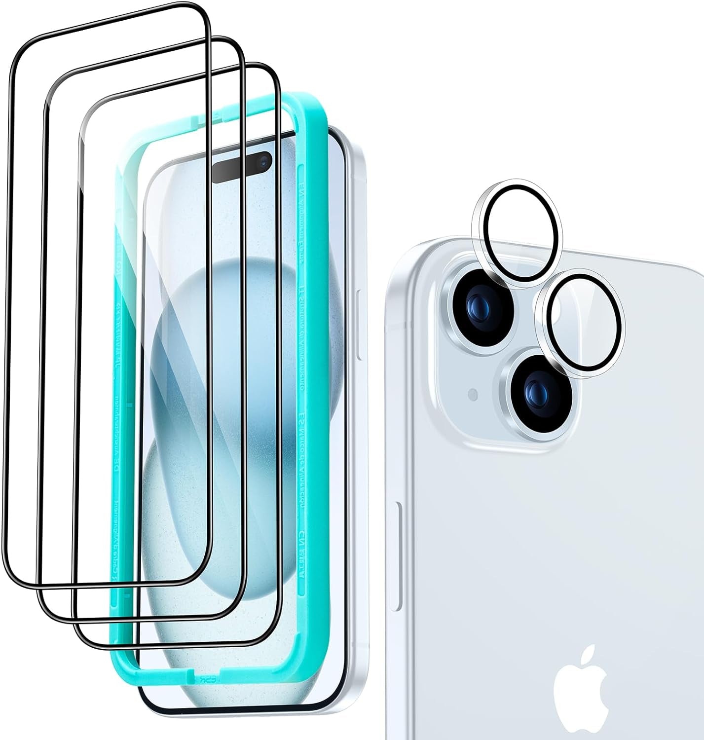 3 Pack for Iphone 16E/ Iphone SE 4/ Iphone 14/ Iphone 13/ Iphone 13 Pro Screen Protector, [9H Hardness] [Military Grade Shatterproof] Tempered Glass Film with Easy Installation Tool