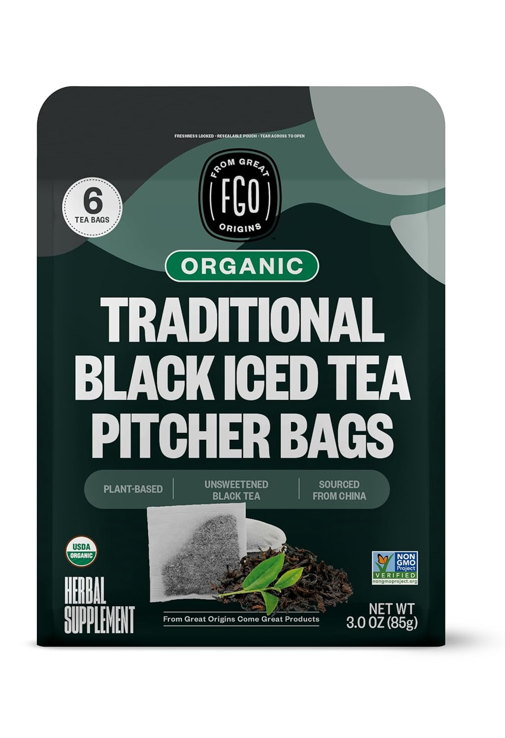 Organic Tulsi Holy Basil Tea, 100 Count, Eco-Conscious Herbal Tea Bags, Resealable Bag, Caffeine Free, Packaging May Vary (Pack of 1) TLBH