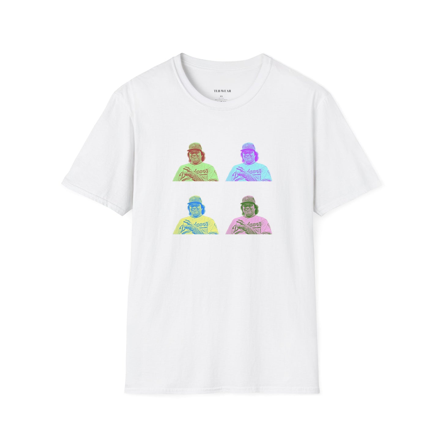 Fernando Valenzuela Dodgers Andy Warhol Style Pop Art Unisex Softstyle T-Shirt