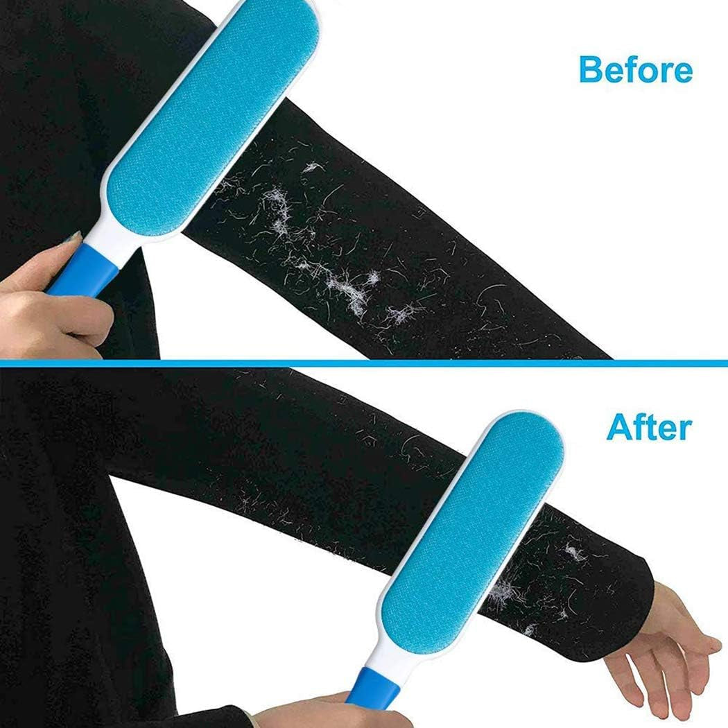 Upgraded Pet Hair Brush-Self-Cleaning Base-Efficient Double Sided Animal Lint Removal Tool-Perfect for Clothing, Furniture, Couch, Carpet, Gray
