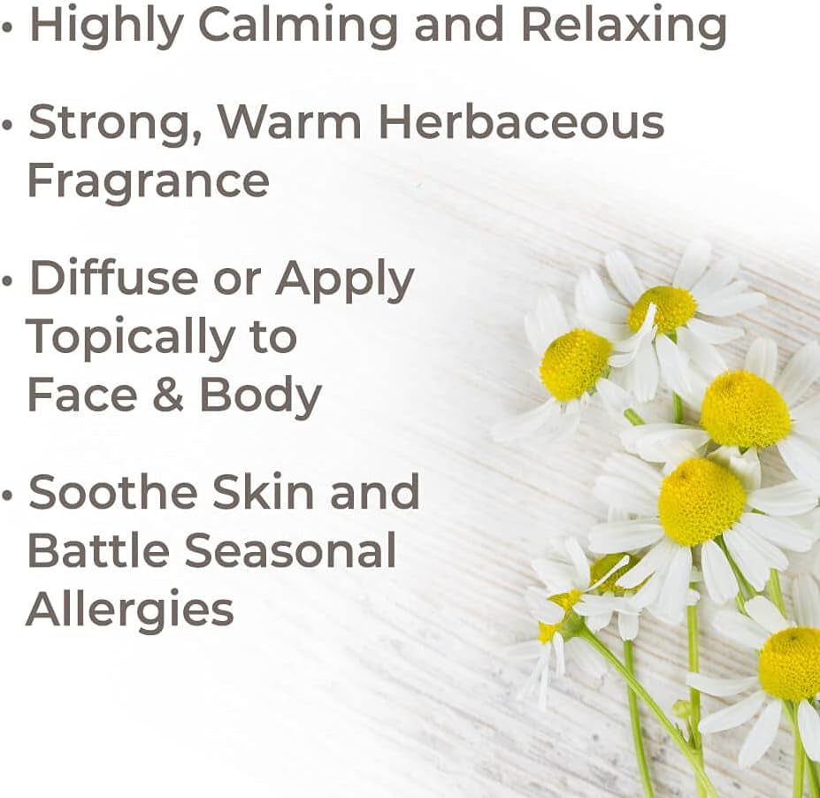 Organic German Chamomile Essential Oil 2.5 Ml (1/12 Oz) 100% Pure, Undiluted, Therapeutic Grade TLBH