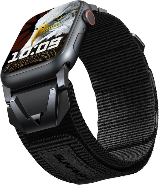 Nylon Sport Band Compatible with Apple Watch Band 49Mm 46Mm 45Mm 44Mm 42Mm, Rugged Strap for Iwatch Bands Ultra Series 10/9/8/7/6/5/4/3/2/1/SE, Durable Wristbands for Men Women