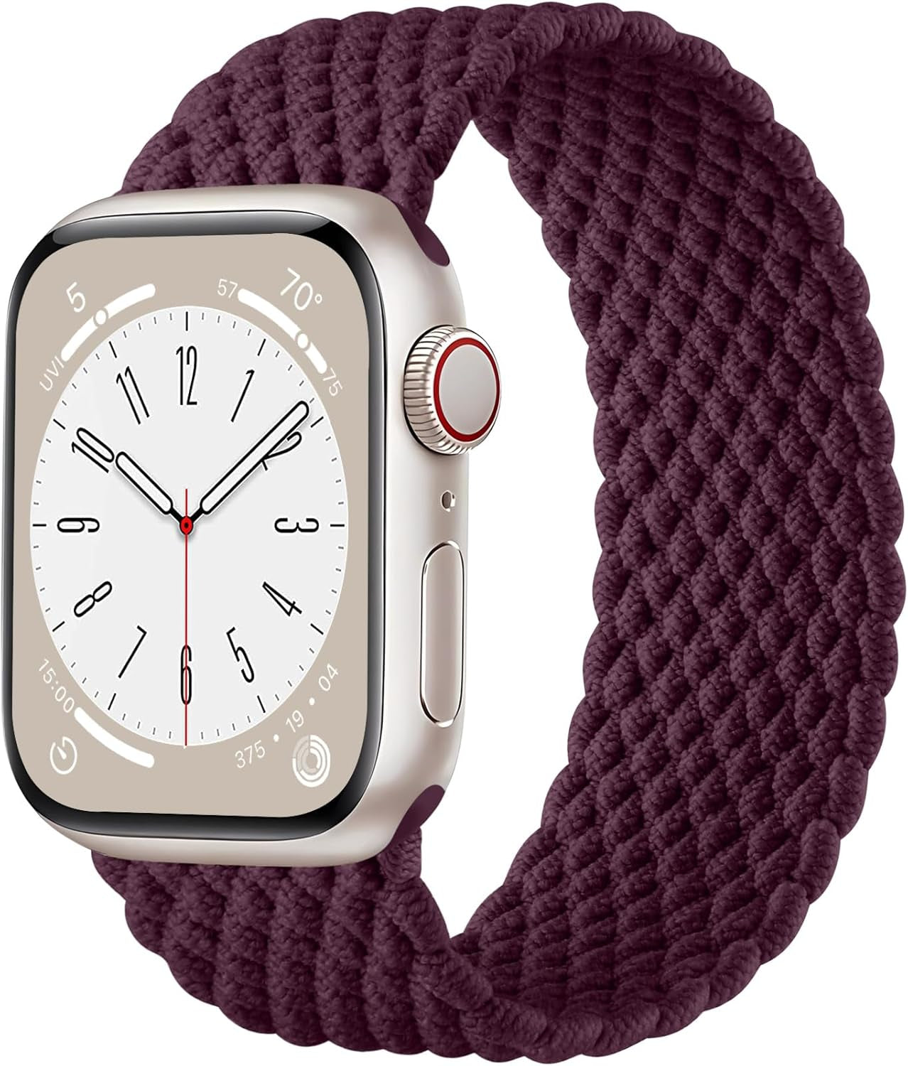 Braided Solo Loop Compatible with Apple Watch Band 38Mm 40Mm 41Mm 42Mm 44Mm 45Mm 49Mm for Women Men,Stretchy Nylon Sport Elastic Strap for Iwatch Bands Series 9 8 7 6 5 4 3 2 1 SE Ultra/Ultra 2