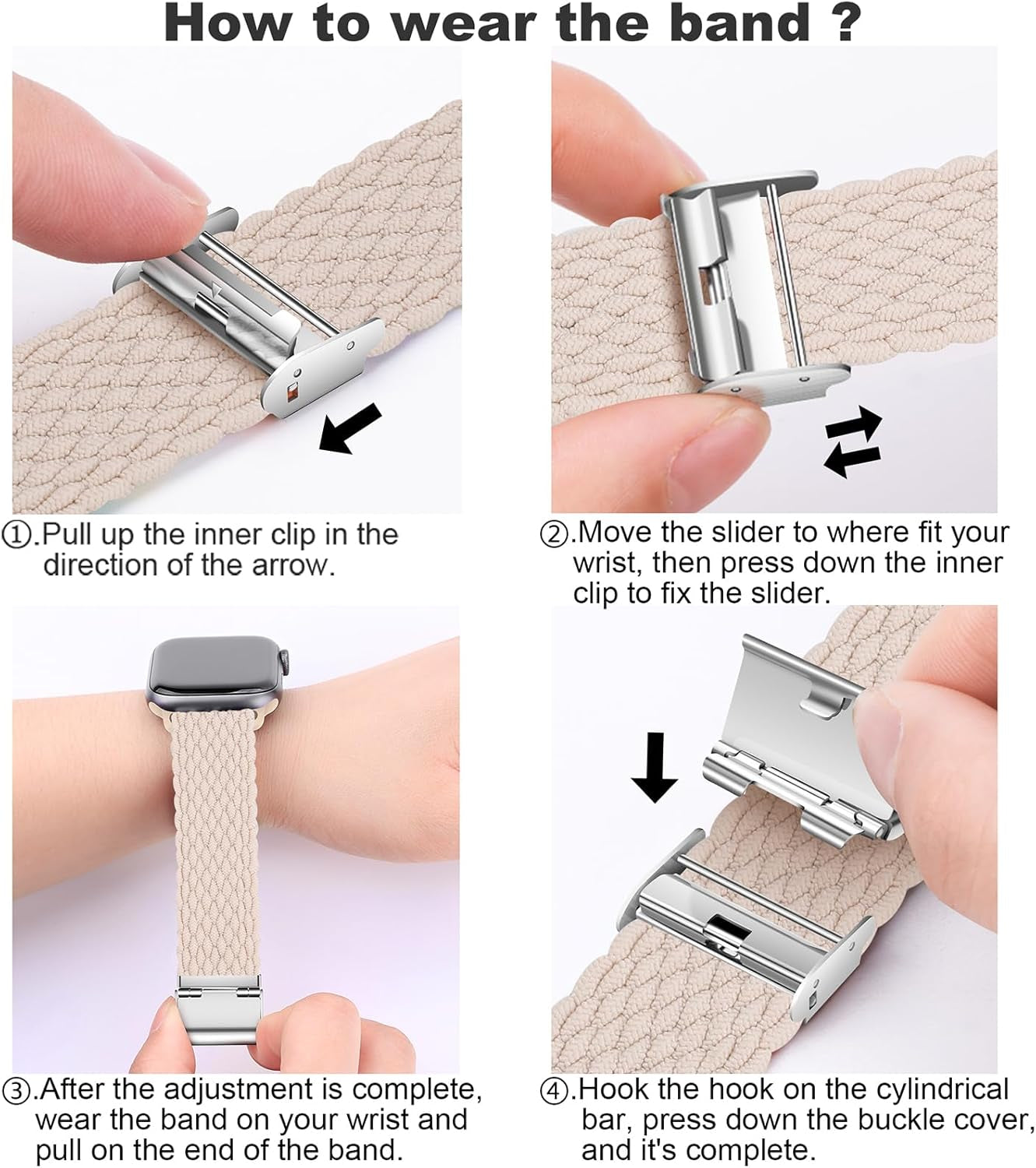 Compatible for Apple Watch Band 38Mm 40Mm 41Mm 42Mm 44Mm 45Mm 49Mm for Women Men,Stretchy Solo Loop Strap Adjustable Elastic Nylon Braided Wristband for Iwatch Series 9 8 7 6 SE 5 4 3 Ultra 2 1