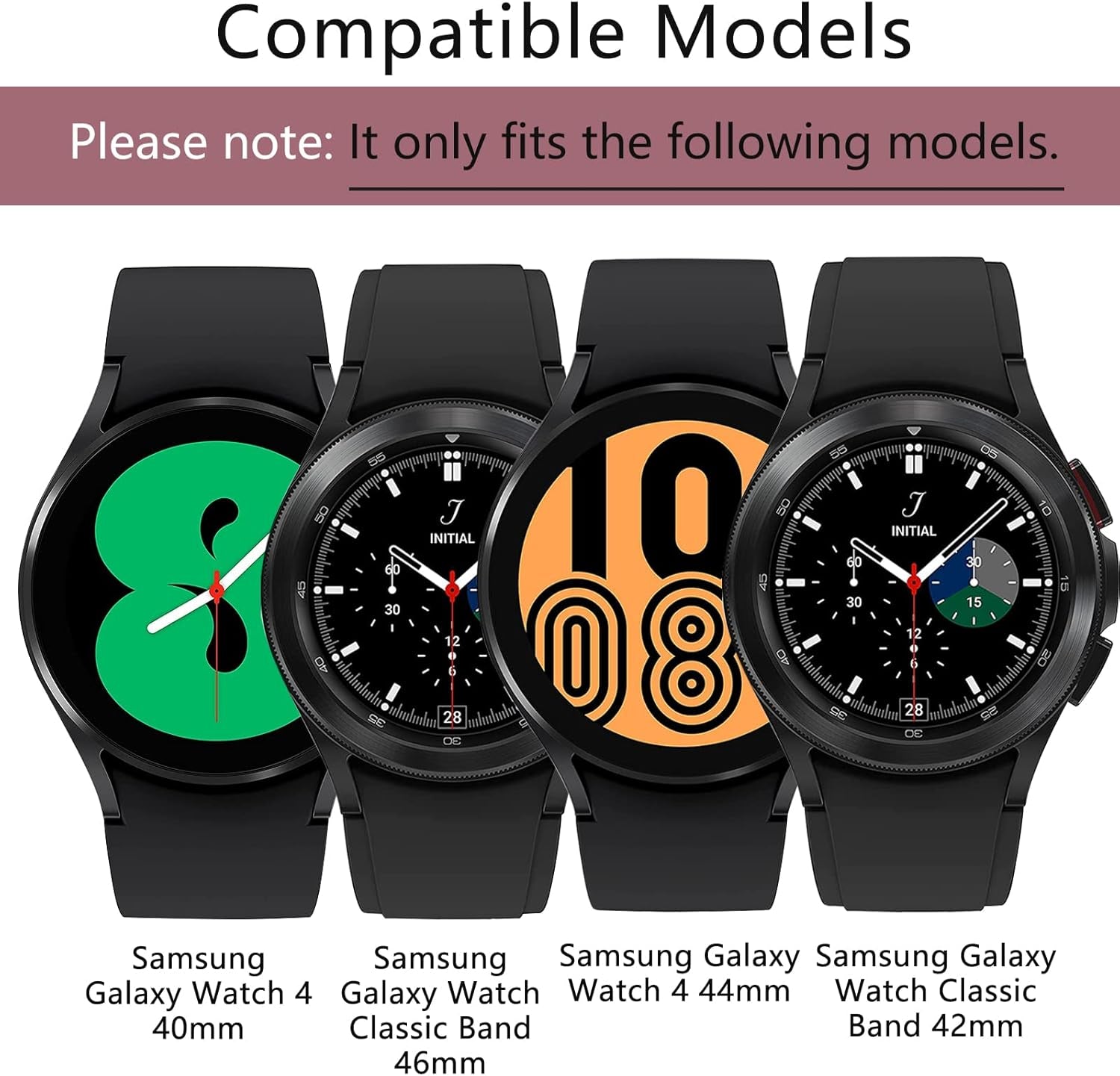 Bands Compatible for Galaxy Watch 4/4 Classic, Soft Silicone Sports Band for Galaxy Watch 4 40Mm/44Mm,Men Women Replacement Strap for Galaxy 4 Classic 42Mm 46Mm