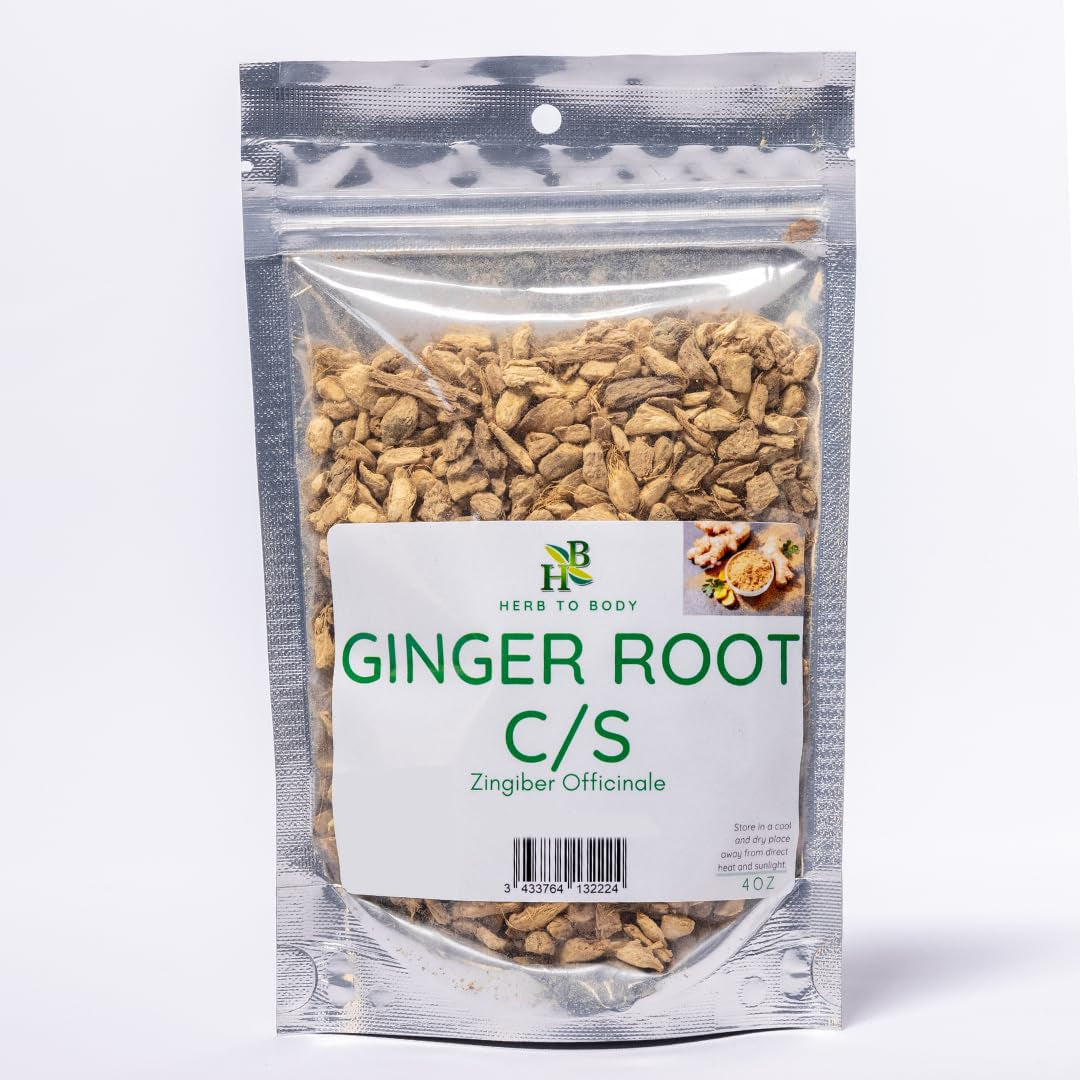 Ginger Root C/S | Cut & Sifted | Zingiber Officinale | Wildcrafted | 4Oz TLBH