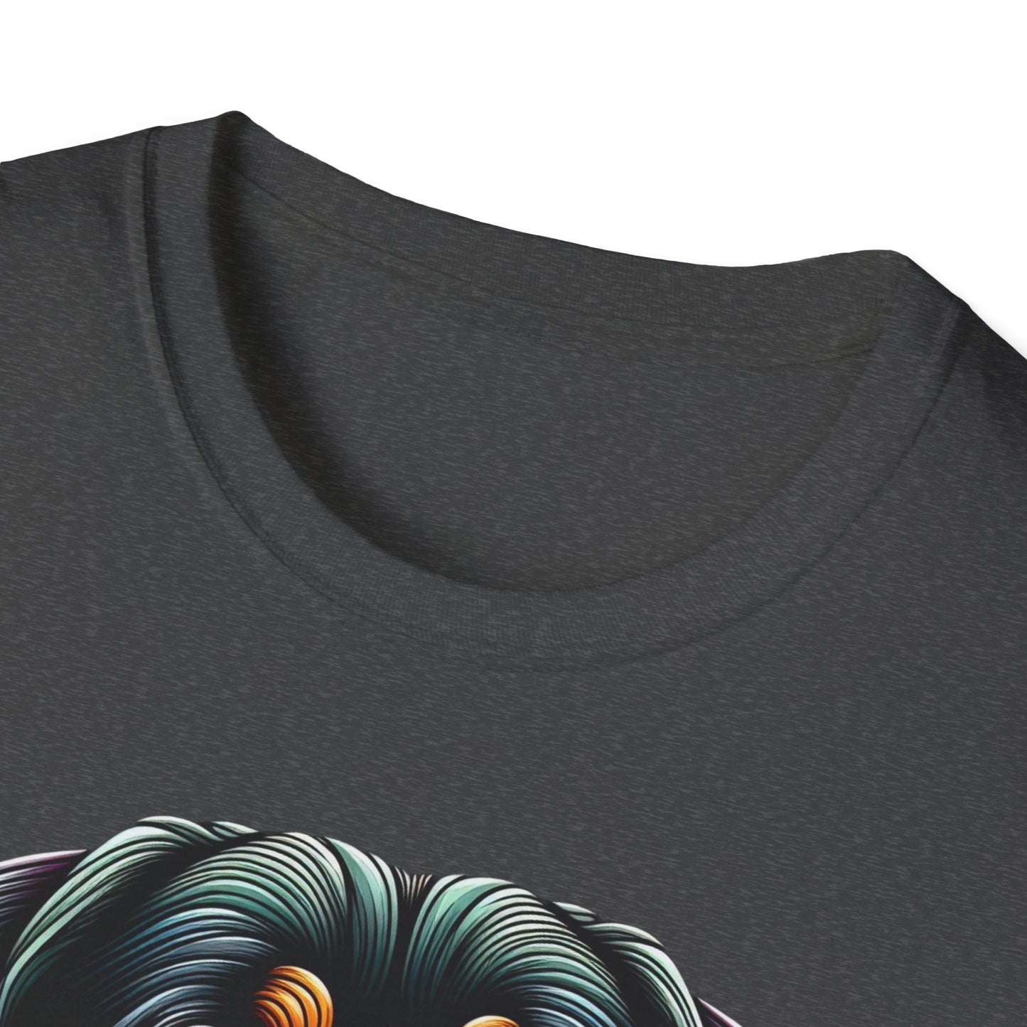 Rottweiler Animal Stained Glass Design Unisex Softstyle T-Shirt