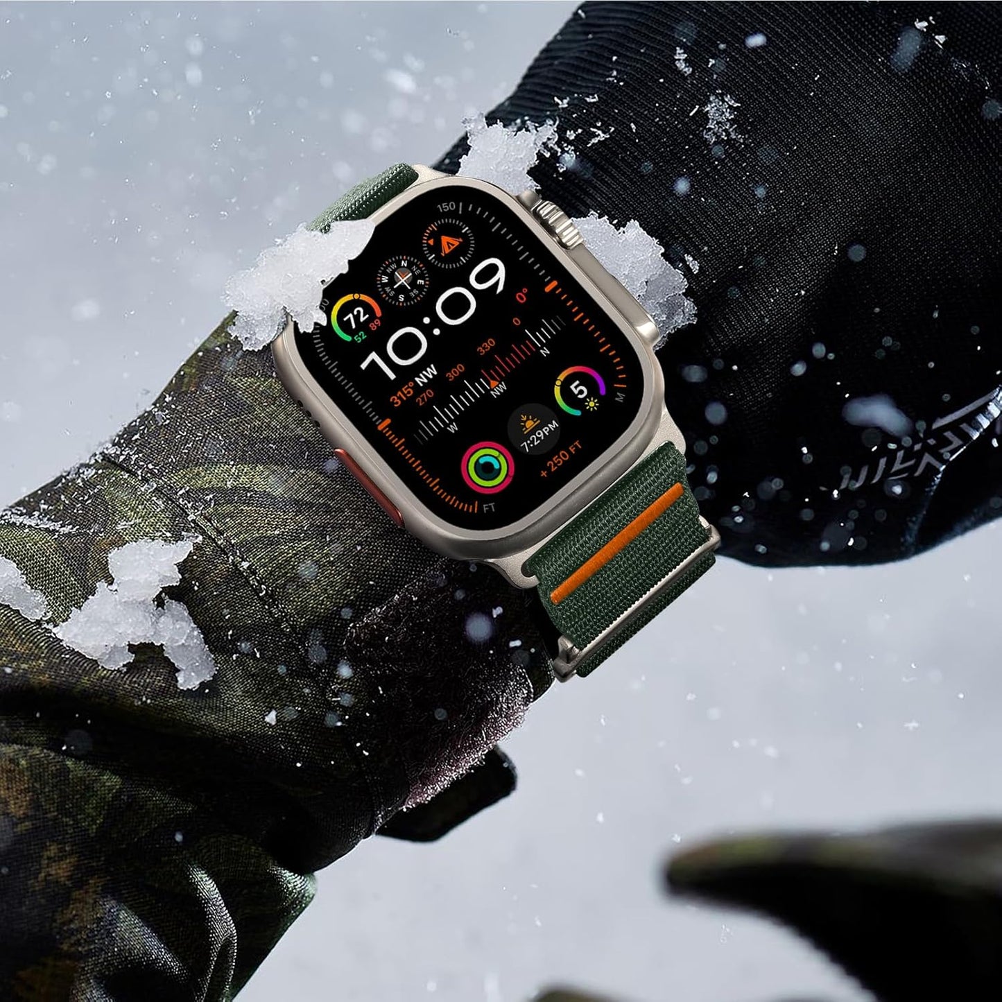 Alpine Nylon Watch Band and Sport Magnetic Band Compatible with Apple Watch Ultra 2/Ultra 49Mm, for Iwatch Series 10/9/8/7/6/5/4/3 SE, for Men 46Mm 45Mm 44Mm 42Mm 41Mm 40Mm 38Mm Strap