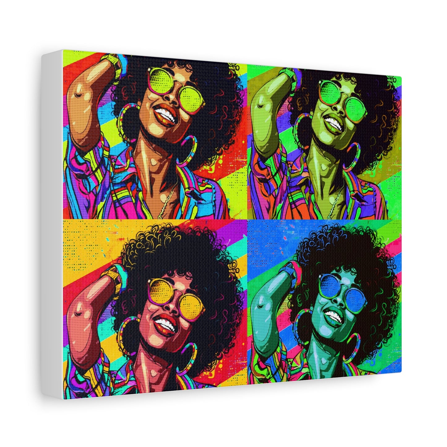 BLACK BEAUTY COLORFULL ANDY WARHOL STYLE Matte Canvas, Stretched, 1.25"