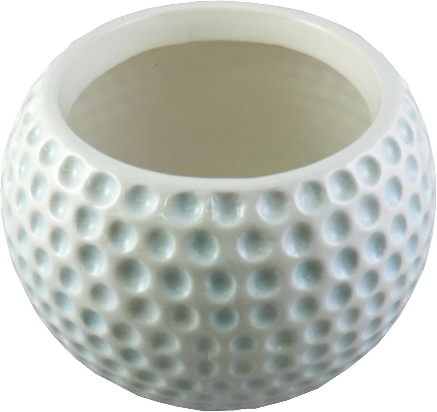 Ceramic Golf Ball Planter or Flower Arrangement Vase, 3-3/4-Inch