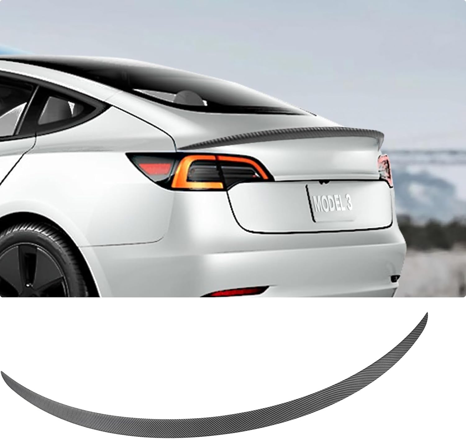 Spoiler for Tesla Model Y Rear Spoiler Wing ABS Material OEM Rear Trunk Lip Model Y Accessories Matte Black Custom Fit 2020-2025