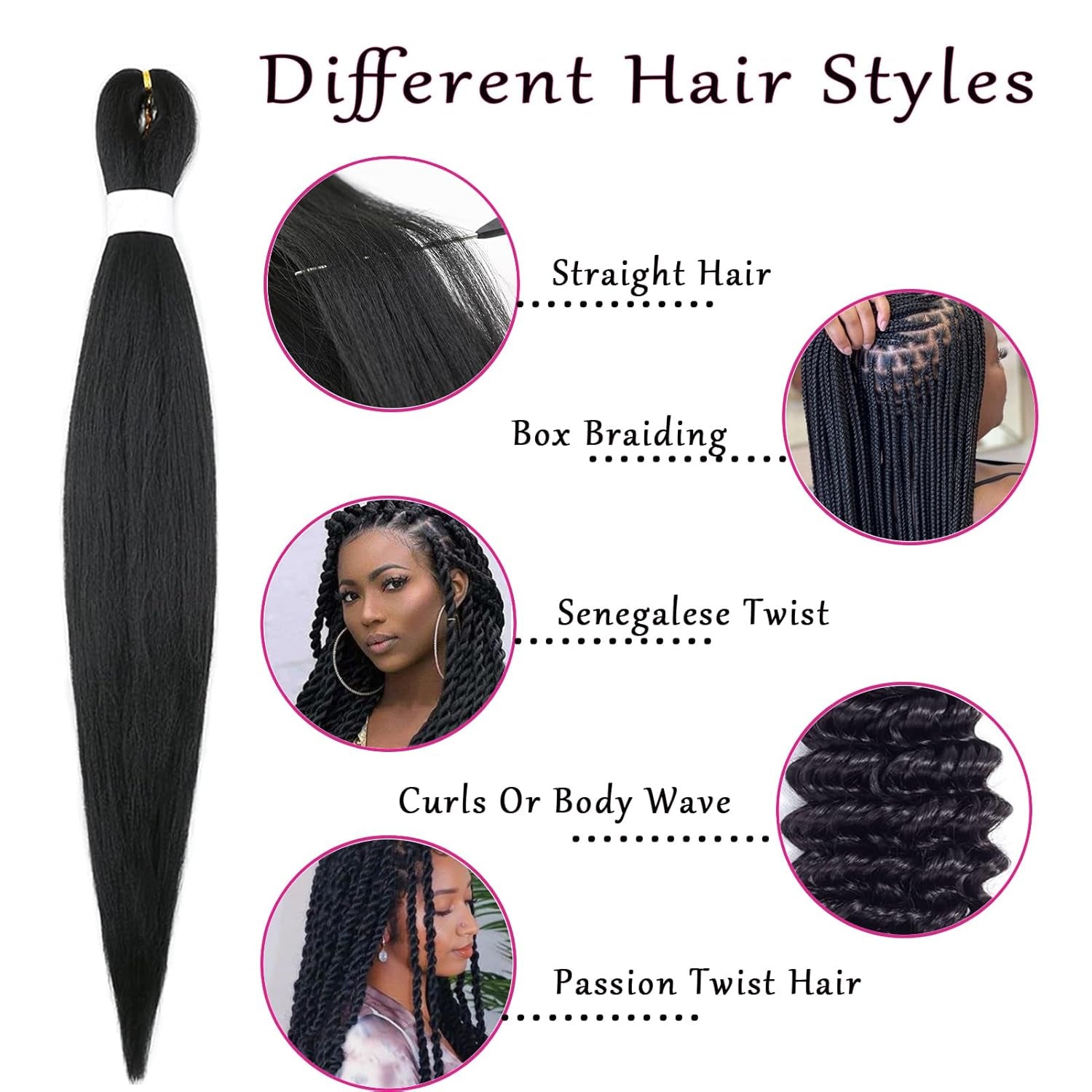 Ombre Braiding Hair Pre Stretched 26Inch 2 Packs Blonde Pre Stretched Braiding Hair Long Straight Kanekalon Braiding Hair Yaki Synthetic Hair for Braiding