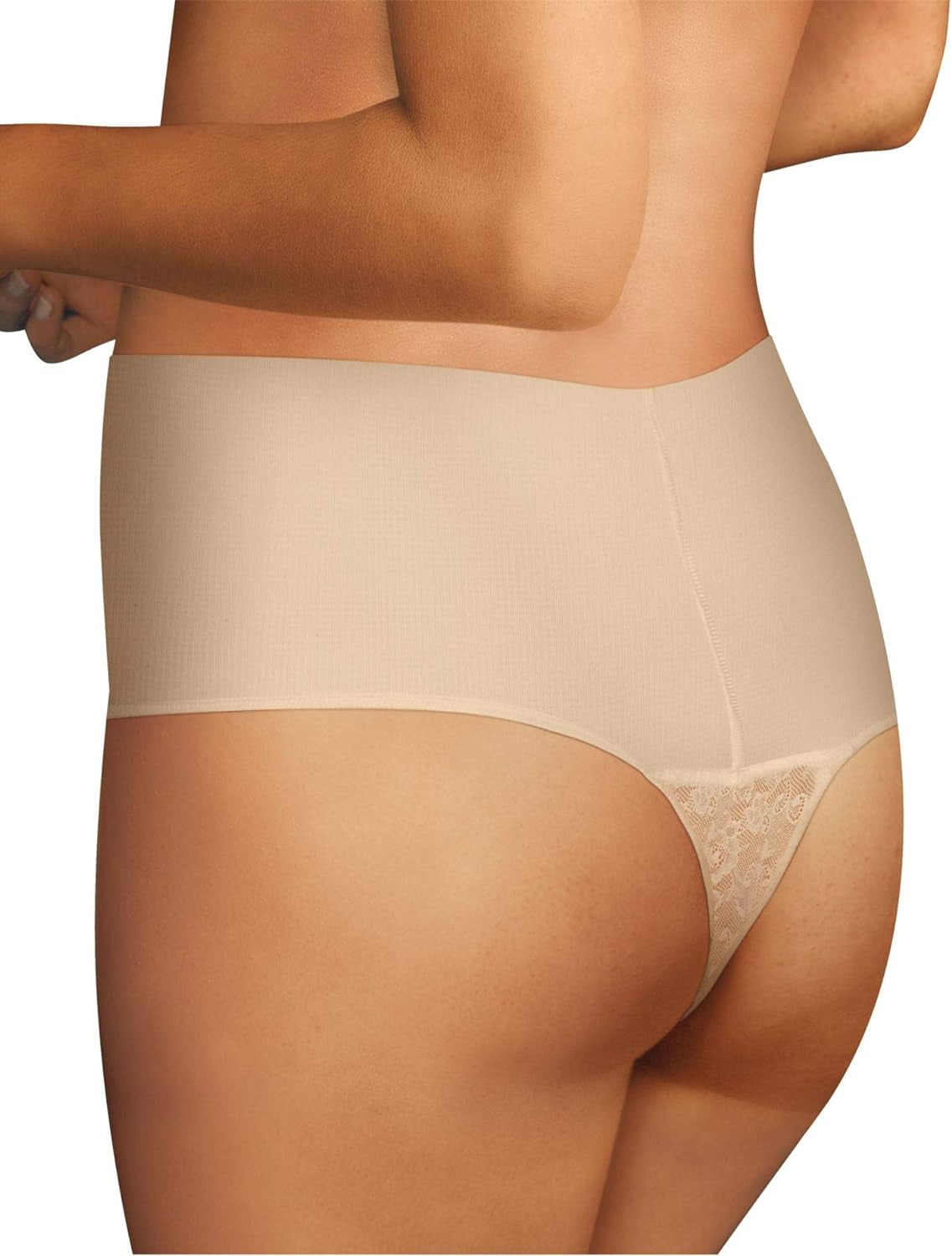 Women'S Lace Thong Shapewear, Firm Control Shaping Thong with Lace, Moisture-Wicking Shapewear