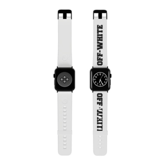 Stylish Off-White Inspired Apple Watch Band - Trendy Accessory for Fashion Enthusiasts